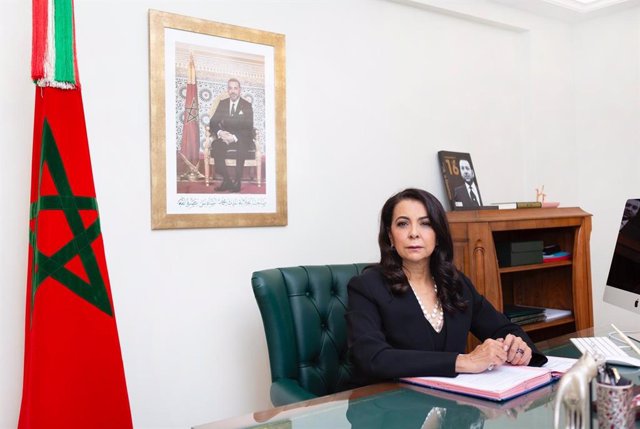 Archivo - La embajadora de Marruecos en España, Karima Benyaich