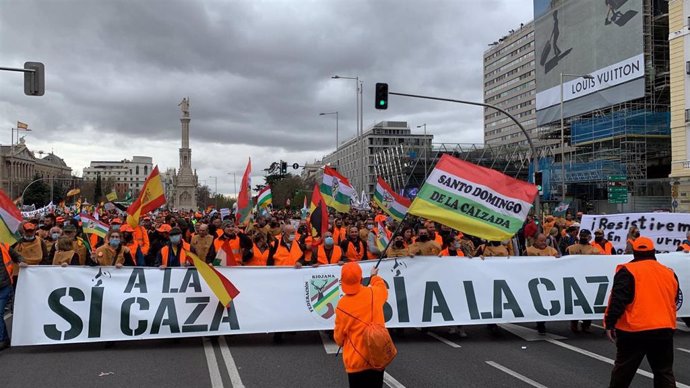 La Federación Riojana de Caza en la manifestación de Madrid