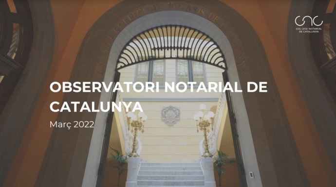 El Collegi de Notaris de Catalunya impulsa el Obervatorio Notarial de Catalunya