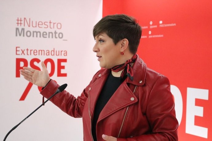 La portavoz del Psoe de Extremadura, Soraya Vega.