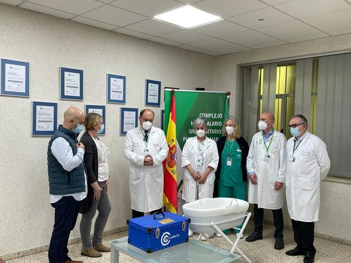 Cuna de abrazos donada al Hospital Puerta del Mar, en Cádiz.
