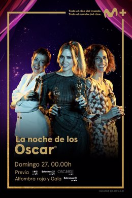 Movistar Plus+ emitirá en directo la gala de entrega de los premios Oscar en la noche del domingo 27 de marzo