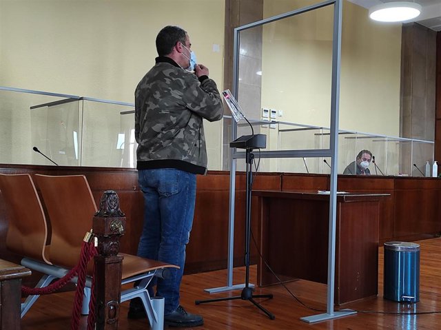 El acusado durante el juicio en la Audiencia de Jaén