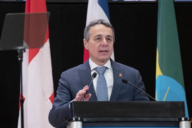 Archivo - El presidente de Suiza, Ignazio Cassis. 