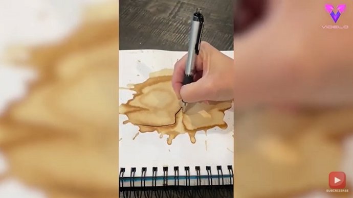 Un artista convierte las manchas de café en increíbles dibujos
