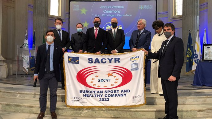 Sacyr recibe el premio European Sport and Healthy Company de ACES Europe por su programa 'Sacyr Saludable' .