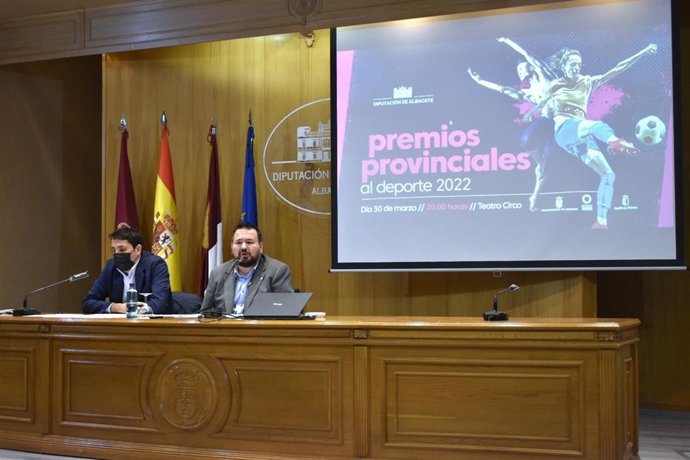 Juanra Amores, vicepresidente del área deportiva, social y cultural en la Diputación de Albacete, y Dani Sancha, diputado responsable de Deportes