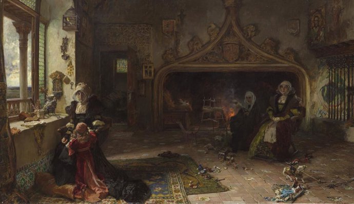 Obra 'La reina doña Juana la Loca, recluida en Tordesillas', de Pradilla