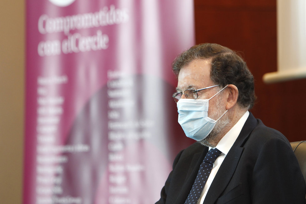 El expresidente del Gobierno de España, Mariano Rajoy Brey durante la primera conferencia-coloquio de 2022 del Cercle d' Economia, en el Hotel GPRO, a 27 de enero de 2022, en Mallorca