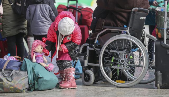 Arribada de refugiats ucraïnesos a Leipzig (Alemanya)