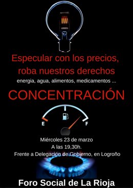 La concentración está prevista para las 19:30 horas