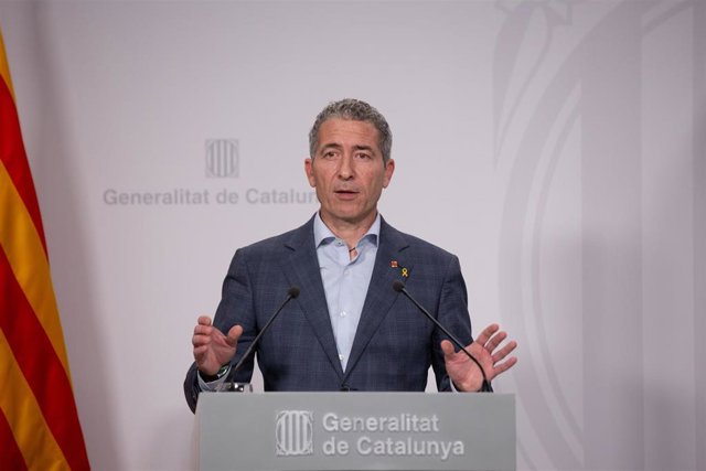 El conseller de Educación de la Generalitat, Josep Gonzàlez-Cambray, en rueda de prensa tras el Consell Executiu.
