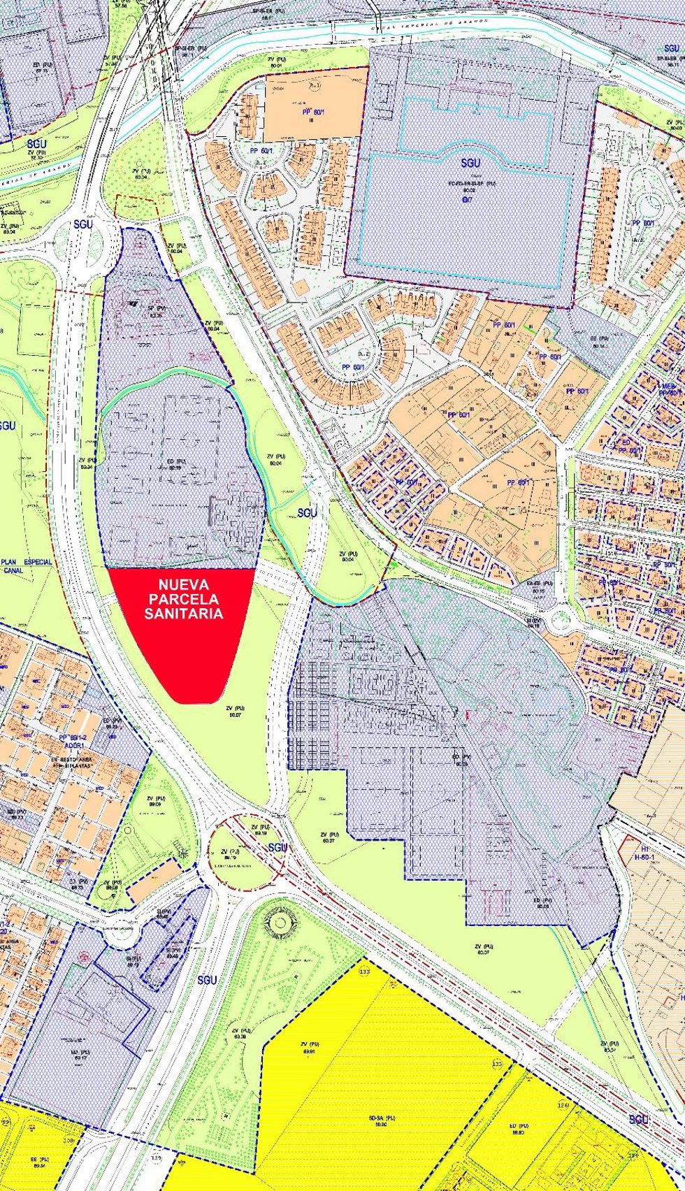 Archivo - Plano de la parcela que se licitará para un complejo hospitalario