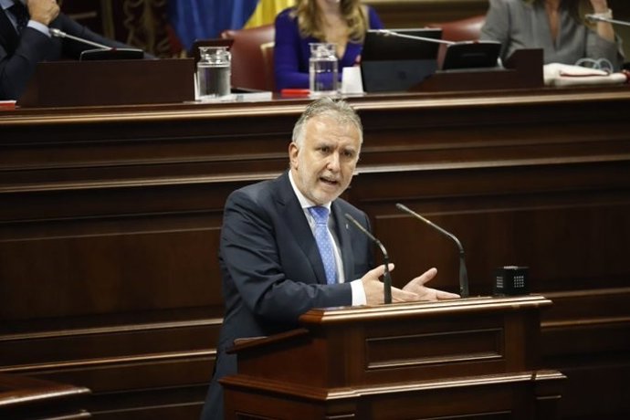 El presidente del Gobierno de Canarias, Ángel Víctor Torres, en el 'Debate sobre el Estado de la Nacionalidad'