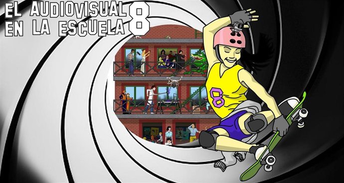 Cartel de la VIII edición de los Premios 'El Audiovisual en la Escuela'