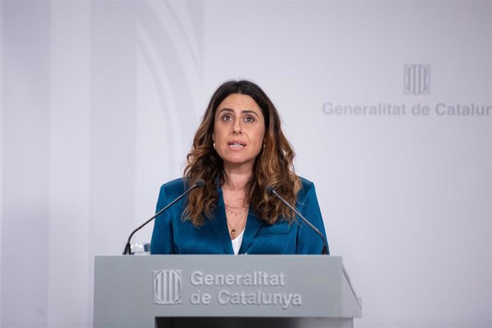 La portavoz del Govern, Patrícia Plaja, en rueda de prensa posterior al Consell Executiu.