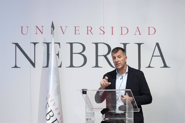 El director general de Bizum, Ángel Nigorra, en su conferencia en el Campus Madrid-Princesa de la Universidad Nebrija.