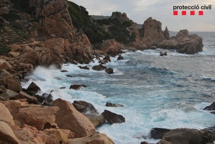 El oleaje en el litoral catalán.