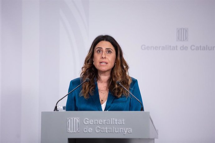 La portavoz del Govern, Patrícia Plaja, comparece tras el Consell Executiu.