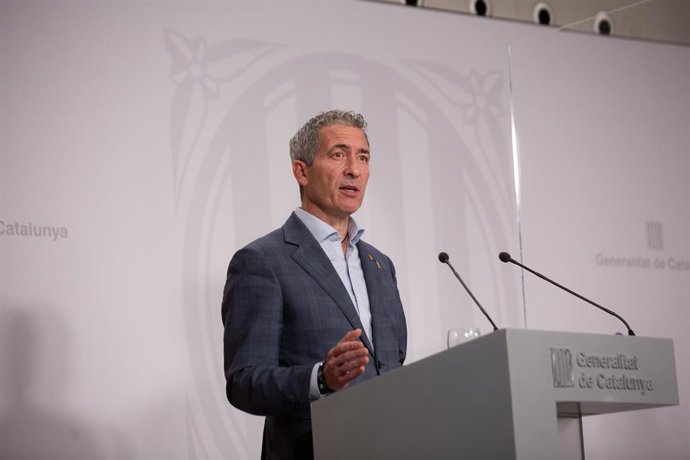 El conseller de Educación, Josep Gonzlez-Cambray, comparece tras el Consell Executiu, a 22 de marzo de 2022. 