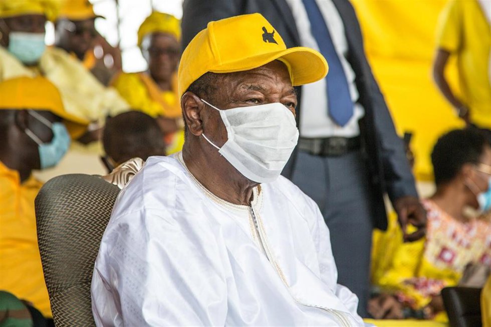 Archivo - Alpha Condé, presidente de Guinea