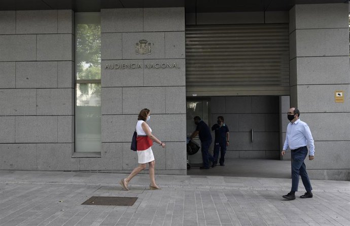 Archivo - Entrada de la Audiencia Nacional el día en el que declara el inspector de la Policía Manuel Morocho en relación al caso kitchen, a 15 de junio de 2021, en Madrid (España). El juez de la Audiencia Nacional Manuel García-Castellón interroga es