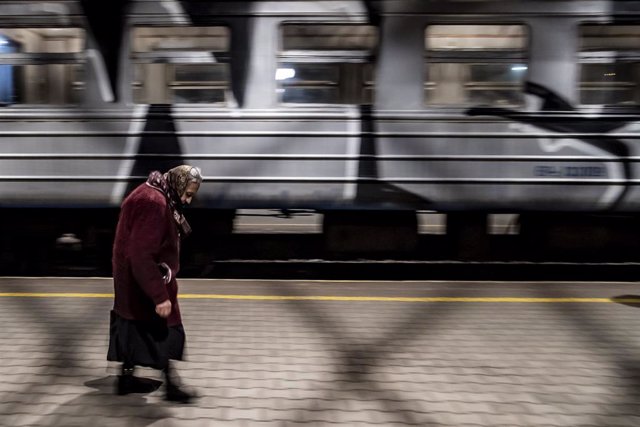 Una refugiada ucraniana en Polonia. 