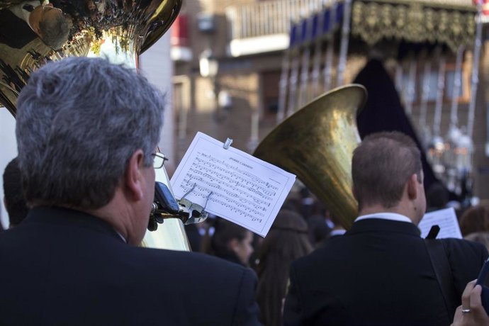 Archivo - Banda de Música de Semana Santa (Foto de archivo).