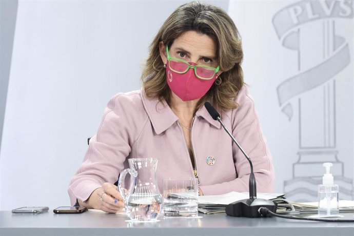La vicepresidenta tercera y ministra para la Transición Ecológica y el Reto Demográfico, Teresa Ribera, tras la reunión del Consejo de Ministros en Moncloa, a 22 de marzo de 2022, en Madrid (España). El Consejo de Ministros ha aprobado hoy el Real Decre