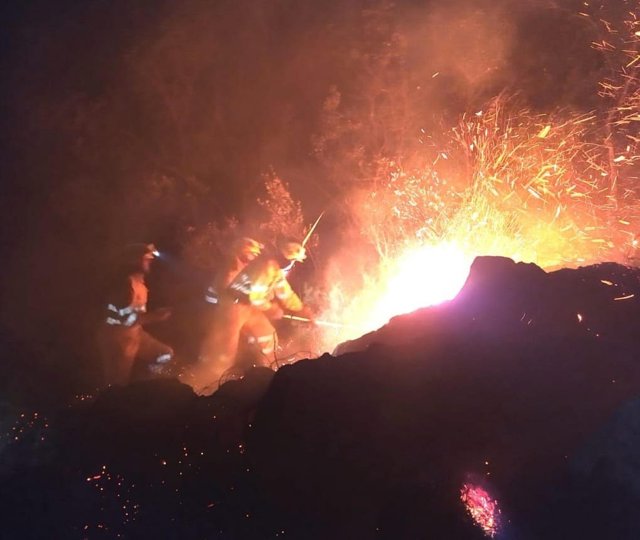 Incendio forestal en Cantabria