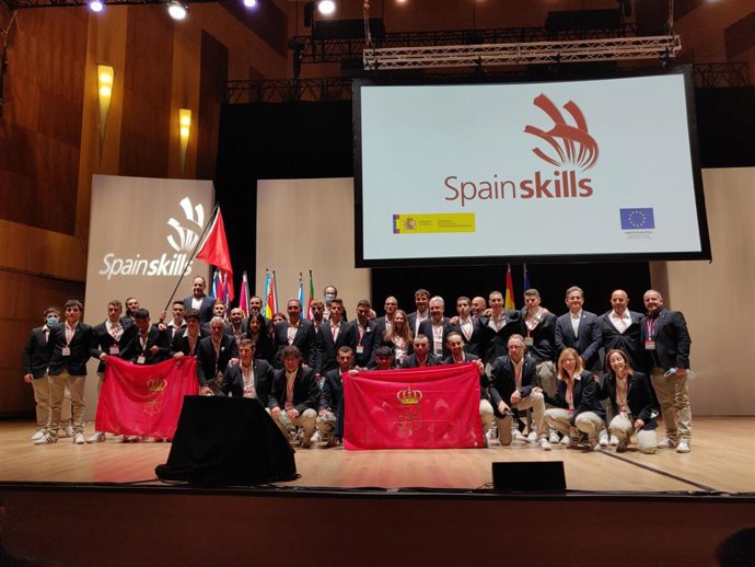 Delegación navarra que participa en Spainskills.