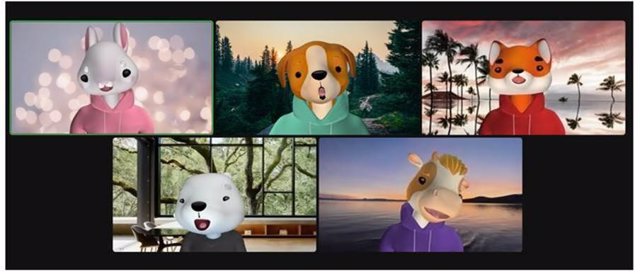 Zoom introduce avatares de animales en 3D en la plataforma