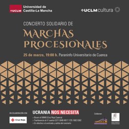 Cartel del concierto de marchas procesionales en Cuenca.