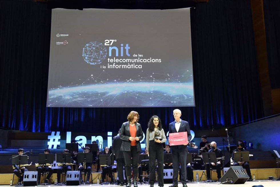 Laia Bonet, la tenienta de Agenda 2030 del Ayuntamiento de Barcelona, Marta Guardiola y Damián Pascual, director general de Econocom Nexica