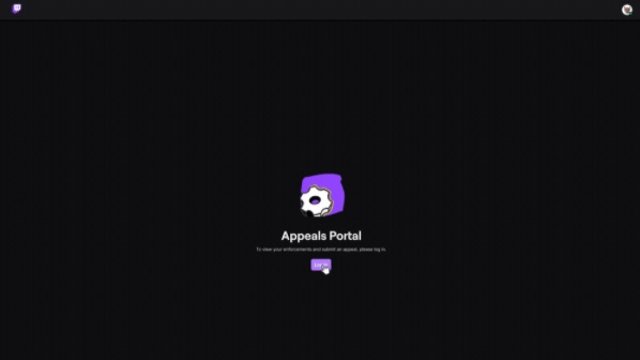 Portal de apelaciones de Twitch