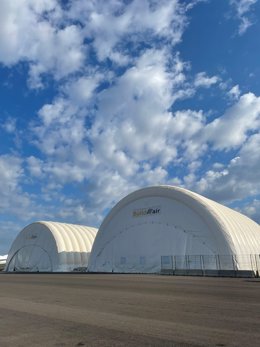 Hangares del aeropuerto de Lleida-Alguaire