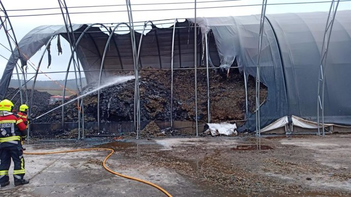 Han actuado los parques de bomberos de Arnedo y Calahorra