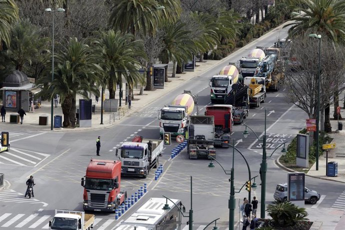 Protestas de transportistas en una imagen de archivo 