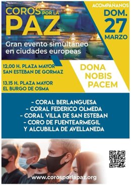 Cartel de la actuación de las corales sorianas del día 27.