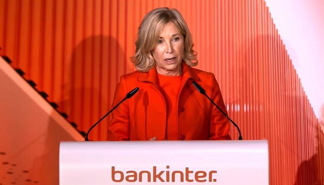 La consejera delegada de Bankinter, María Dolores Dancausa, durante la junta general de accionistas de 2022, el 23 de marzo de 2022.