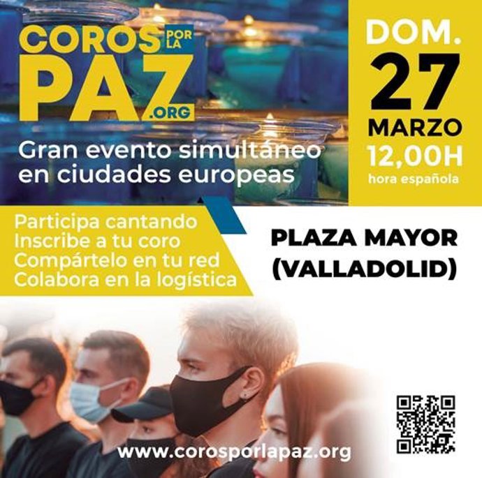 Cartel de la iniciativa 'Coros por la Paz' que se desarrollará este domingo, 27 de marzo.