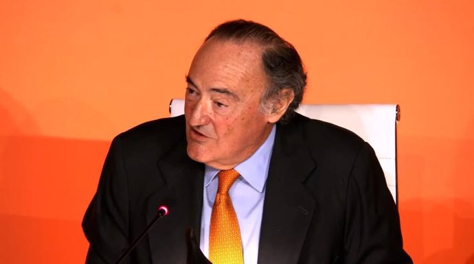 El presidente de Bankinter, Pedro Guerrero, durante la junta general de accionistas de 2022, celebrada el 23 de marzo de 2022.