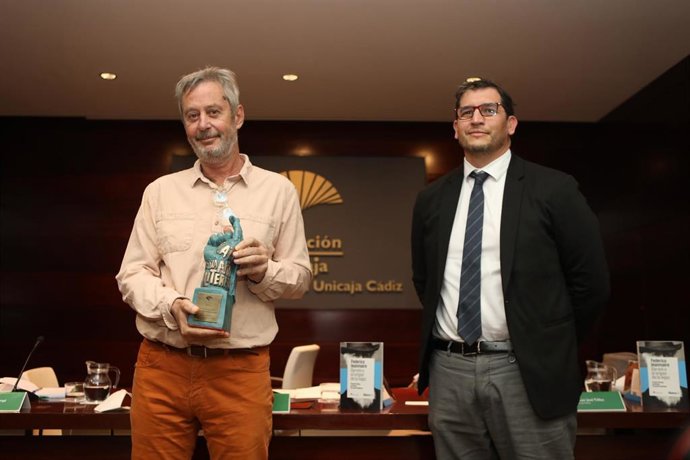 Federico Jeanmaire, durante el acto de entrega del XXII Premio Unicaja de Novela 'Fernando Quiñones'.
