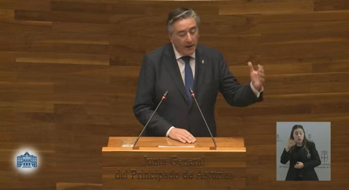 El diputado del PP, Pablo González en la Junta General.