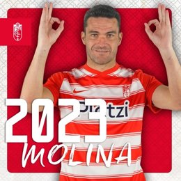 Cartel de la renovación del delantero Jorge Molina