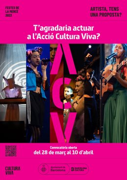 Cartell de la convocatria del festival Acció Cultural Viva