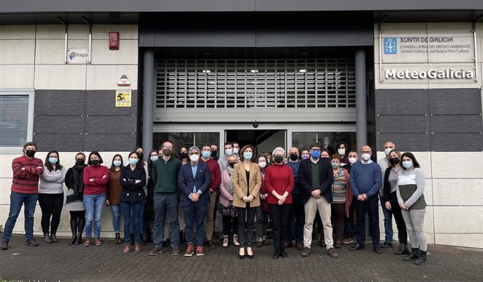 La conselleira de Medio Ambiente, Territorio e Vivenda, Ángeles Vázquez, este miércoles en su visita a las instalaciones de Meteogalicia con motivo del Día meteorológico mundial.