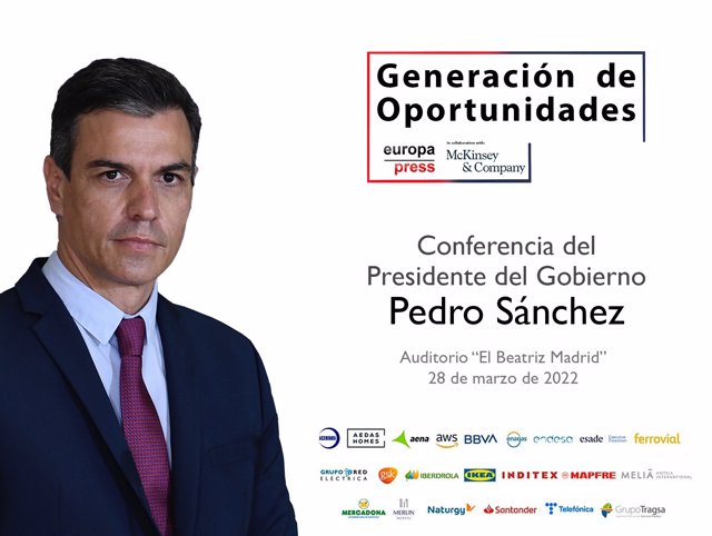 Pedro Sánchez participa el foro 'Generación de Oportunidades', de Europa Press y McKinsey