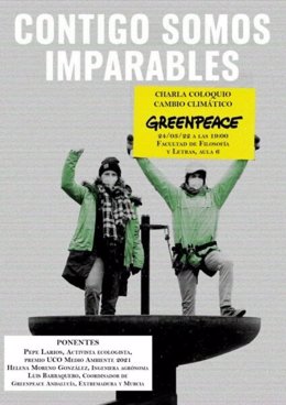 Cartel del debate organizado por Greenpeace en la UCO.