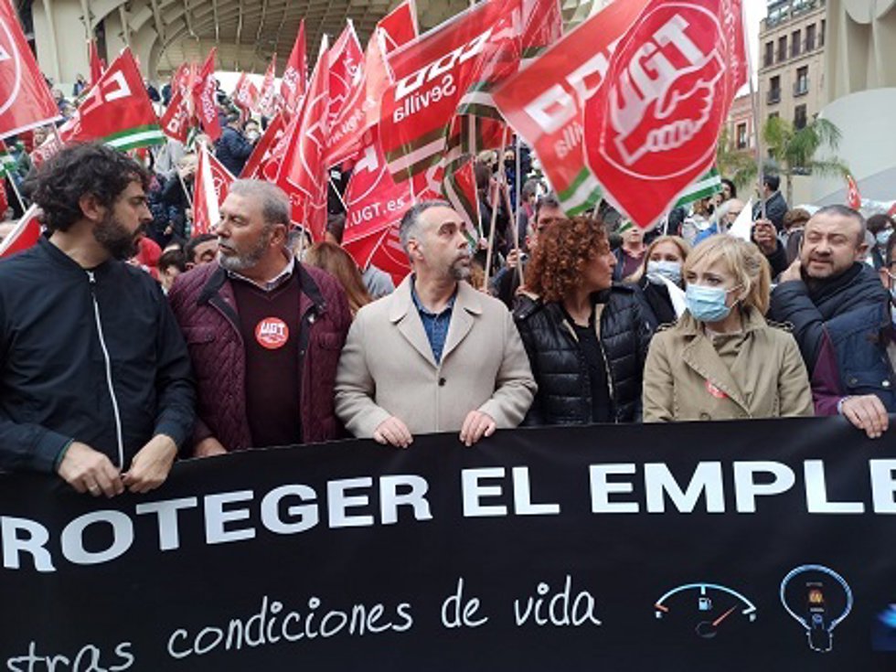 Protesta para contener los precios, en Sevilla.